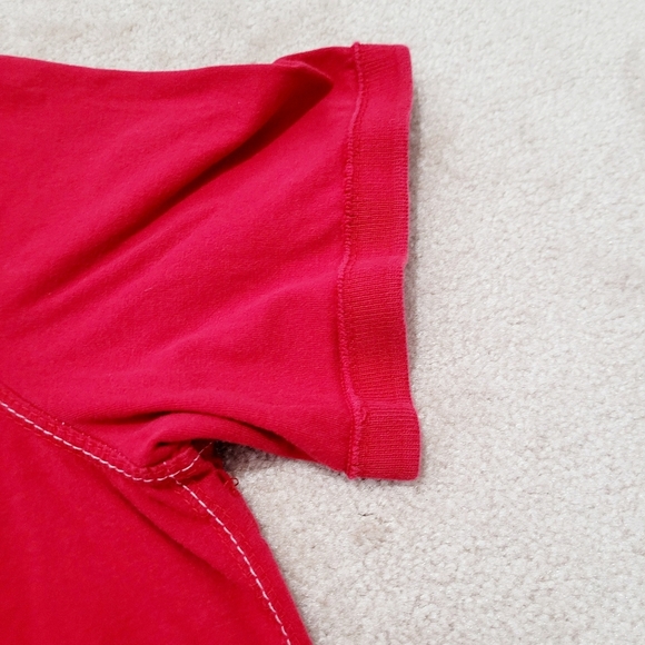 ARIZONA  Men's Y2K polo 100% Cotton Red Color Size XXL Large Logo On Back - Picture 6 of 10